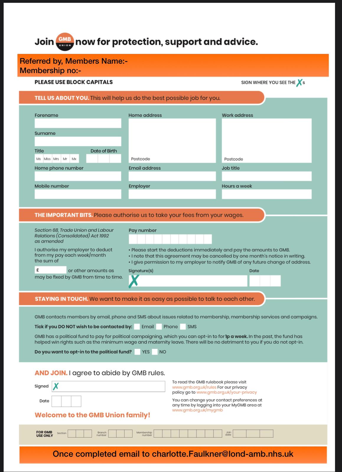 Get Someone to join and get £10 GMB London Ambulance Service Branch